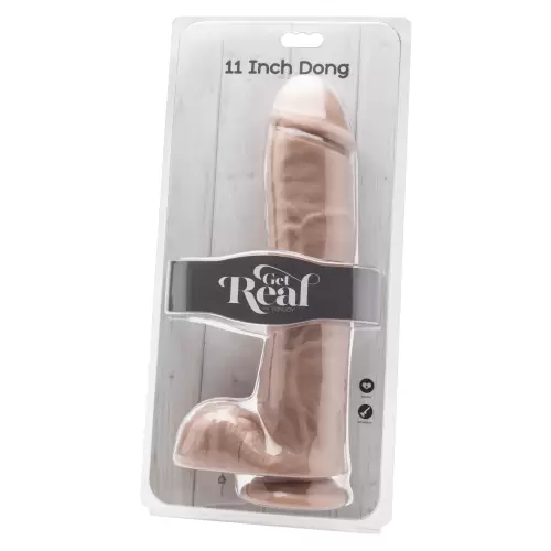 Dildo-COCK 11 INCH W/ BALLS FLESH