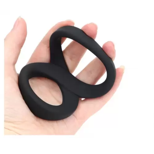 Duo cockring black cock & ball cockring 10 x 3,4 x 4,6 cm