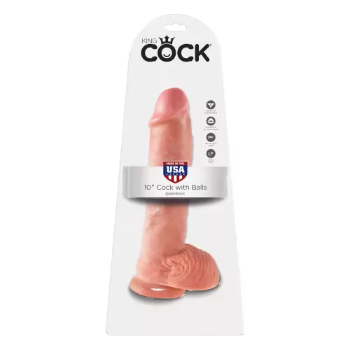 Dildo-COCK 10 INCH W/ BALLS SKIN