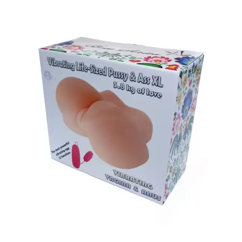 Masturbator-Vibrating Life-Sized Pussy & Ass XL