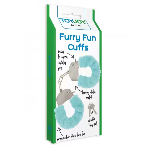 Kajdanki-FURRY FUN CUFFS PALE BLUE PLUSH