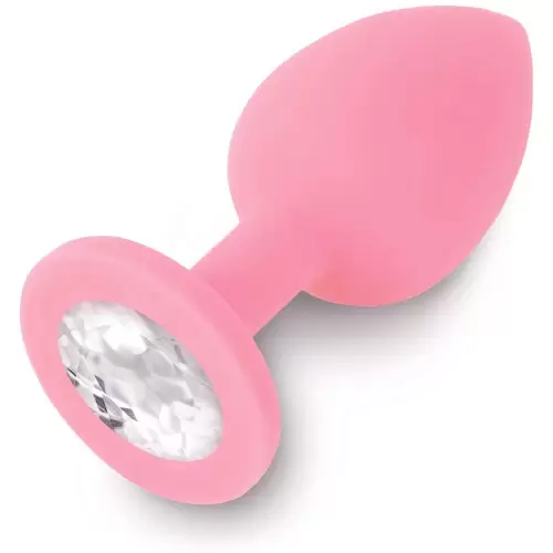 Plug-JEWELLERY PINK SILICONE DIAMOND