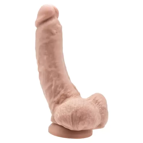 Dildo-COCK 8 INCH W/ BALLS FLESH