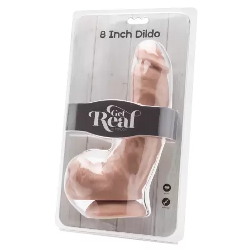 Dildo-COCK 8 INCH W/ BALLS FLESH