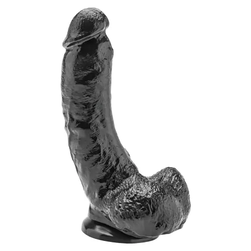 Dildo-COCK 8 INCH W/ BALLS BLACK