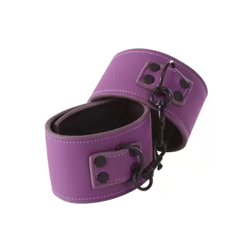 Kajdanki-LUST BONDAGE WRIST CUFFS PURPLE