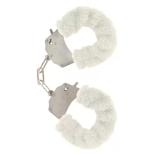 Kajdanki-FURRY FUN CUFFS WHITE PLUSH