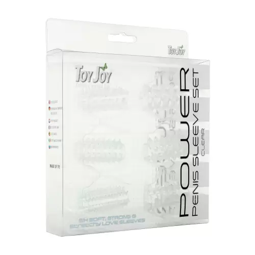 Stymulator-POWER PENIS SLEEVE SET CLEAR