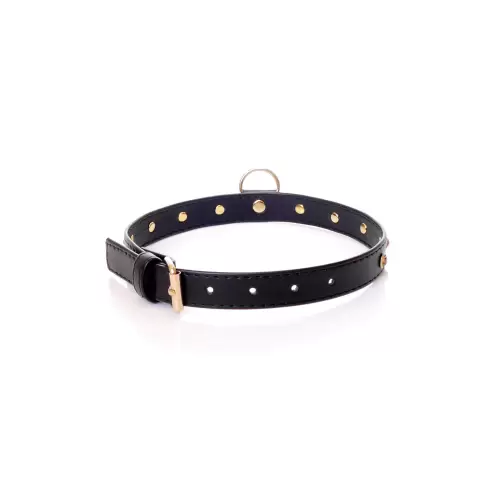 Fetish Boss Series - Collar 2 cm gold crystal