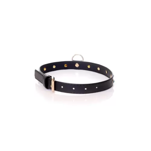 Fetish Boss Series Collar - 2 cm turquoise crystal