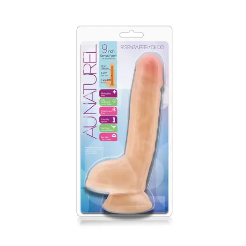 Dildo-AU NATUREL 9INCH SENSA FEEL DILDO BEIGE