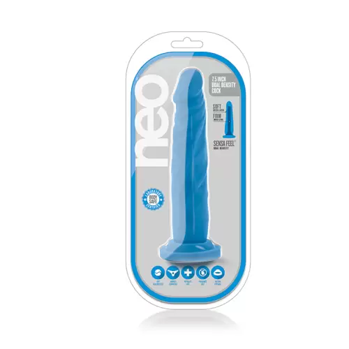 Dildo-NEO 7.5INCH DUAL DENSITY COCK NEON BLUE