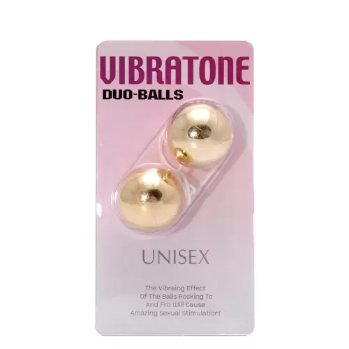 Kulki-VIBRATONE DUO BALLS GOLD BLISTERCARD