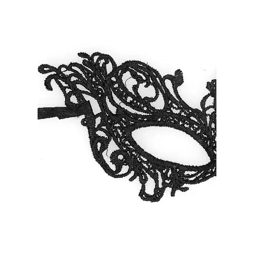 Royal Black Lace Mask - Black