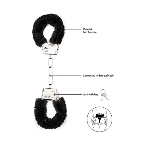 Furry Handcuffs - Black