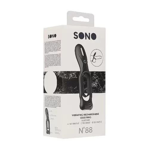 N0. 88 - Vibrating Rechargeable Cock Ring - Black