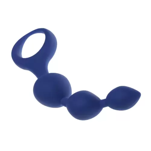 Plug/kulki-Dildo Silic. Triball. Amuse-G. Blue