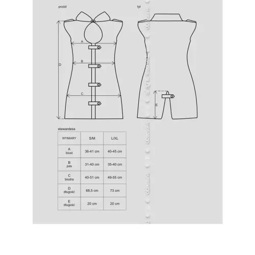 Bielizna-Stewardess kostium S/M