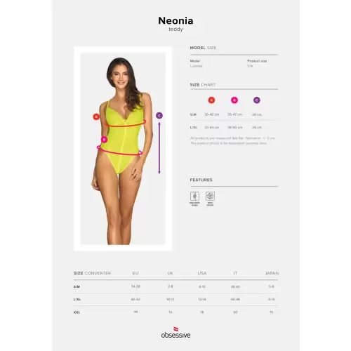 Neonia body żółty L/XL