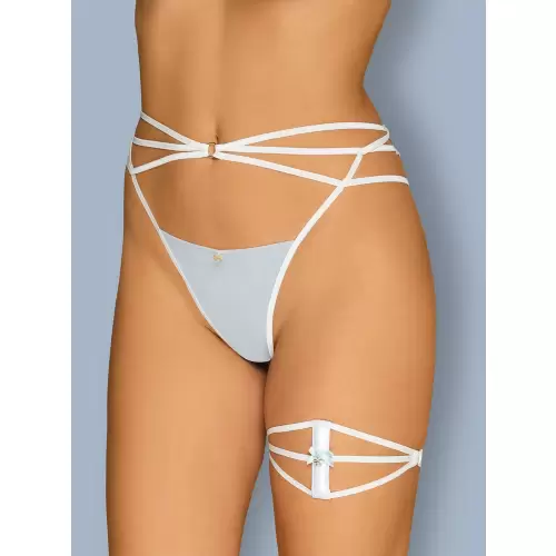 Bielizna - A760 podwiązka biała L/XL