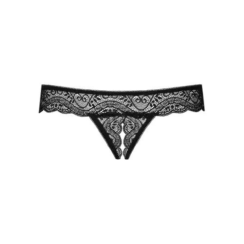 Bielizna- Miamor stringi otwarte czarne XXL