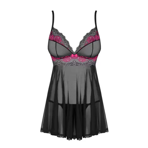 Bielizna-Tulia babydoll i stringi L/XL