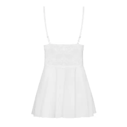 Bielizna-810-BAB-2 babydoll i stringi biała S/M