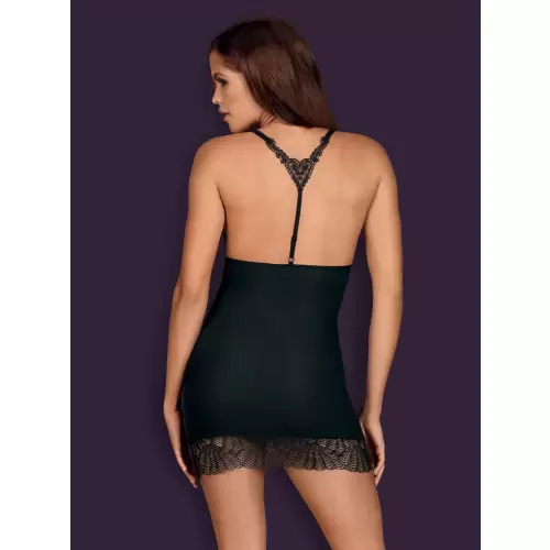 Bielizna-Chiccanta koszulka i stringi czarna S/M