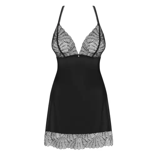 Bielizna-Chiccanta koszulka i stringi czarna S/M