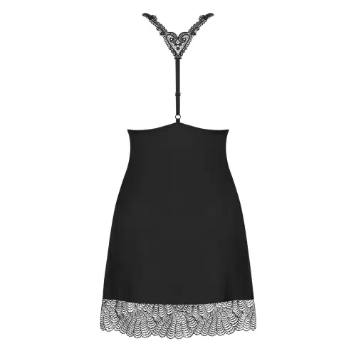 Bielizna-Chiccanta koszulka i stringi czarna S/M