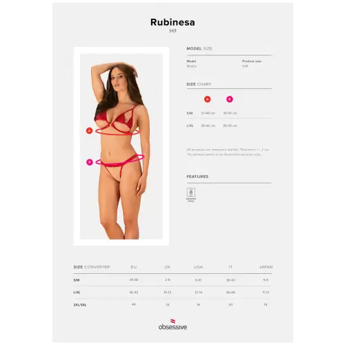 Bielizna-Rubinesa komplet 2-częściowy L/XL