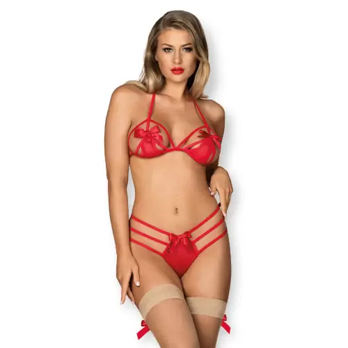 Bielizna-Giftella komplet 2-częściowy czerwony S/M