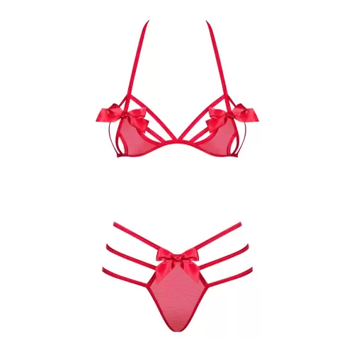 Bielizna-Giftella komplet 2-częściowy czerwony S/M