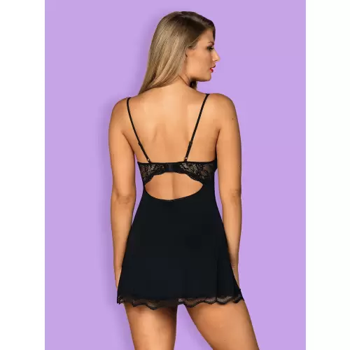 Bielizna-Luvae babydoll i stringi Czarny S/M