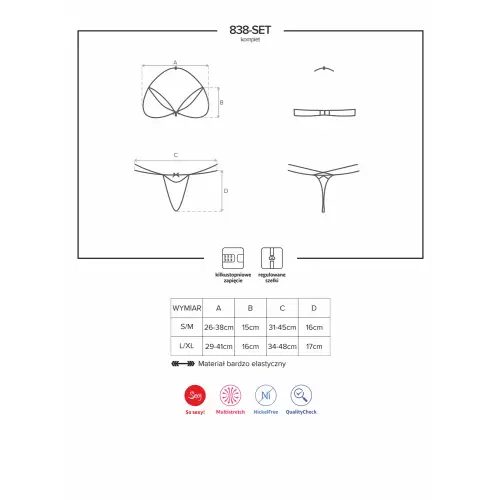 Bielizna-838-SET-3 komplet 2-częściowy L/XL