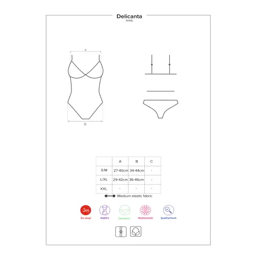 Bielizna-Delicanta body miętowe L/XL