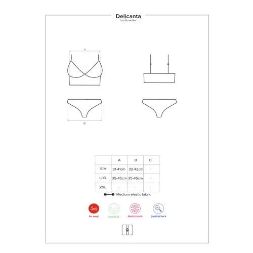 Bielizna-Delicanta top i figi S/M
