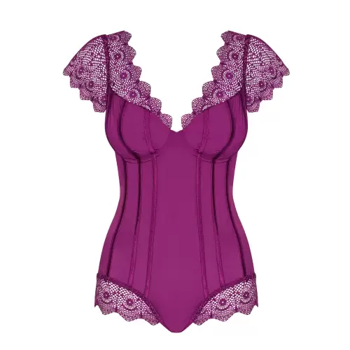 Bielizna-Moketta body fioletowe S/M
