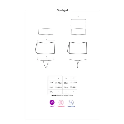 Bielizna-Studygirl kostium S/M
