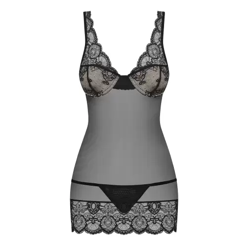 Bielizna-853-CHE-1 koszulka i stringi L/XL
