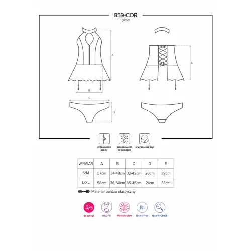 Bielizna-859-COR-1 gorset i figi S/M