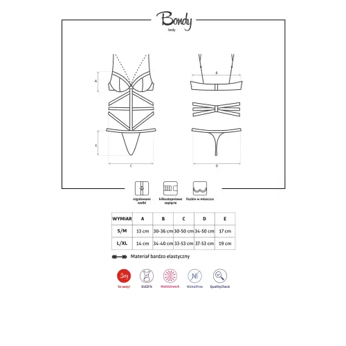 Bielizna-Bondy body S/M