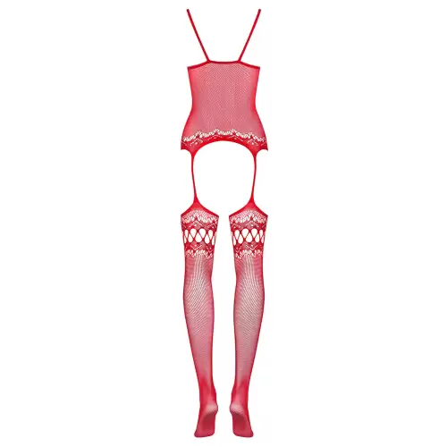 Bielizna-Bodystocking F214 czerwony S/M/L