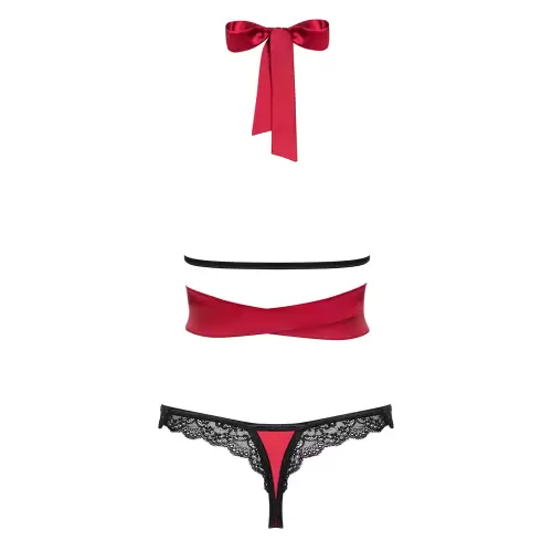 Bielizna-Sensuelia komplet 2-częściowy czerwony L/XL