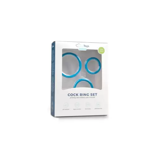 Pierścień-Cock Ring Set Blue