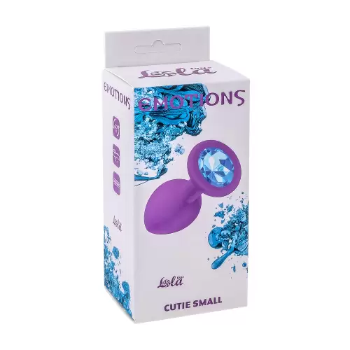 Plug-Anal Emotions Cutie Small PURPLE light Blue crystal
