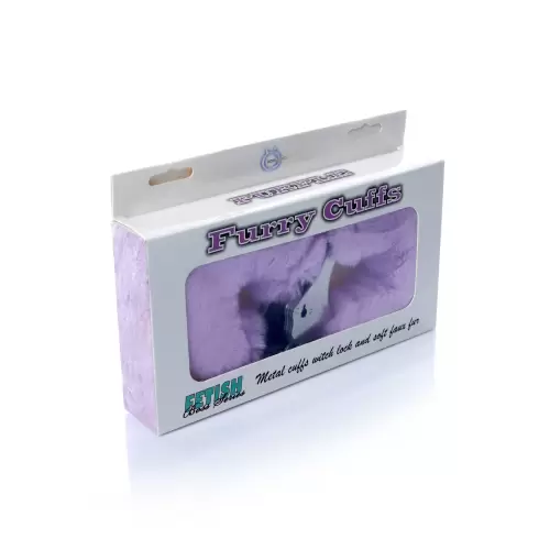 Kajdanki Fetish Boss Series- Furry Cuffs Purple