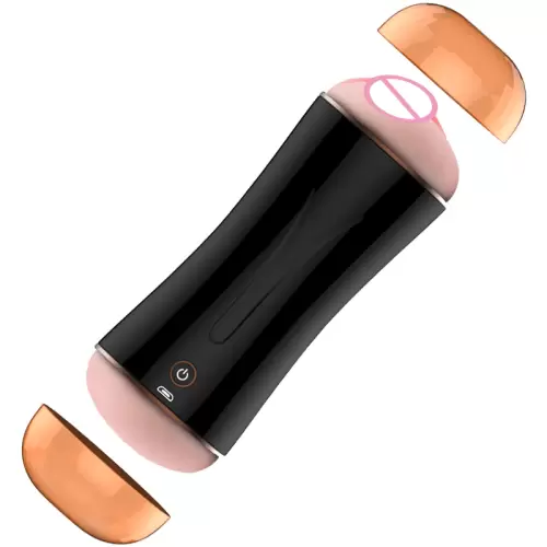 Masturbator- Boss Series -Vibrating Masturbation Cup USB 10 function + Interactive Function / Double Ends