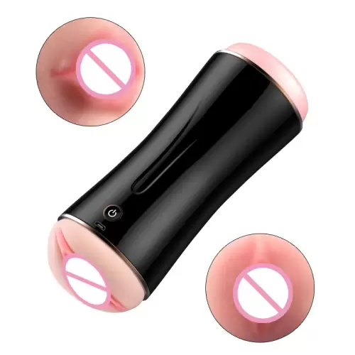 Masturbator- Boss Series -Vibrating Masturbation Cup USB 10 function + Interactive Function / Double Ends
