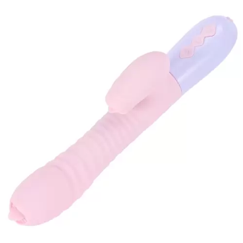 Wibrator-Silicone Vibrator USB 7 Function and Thrusting Function / Heating, pink